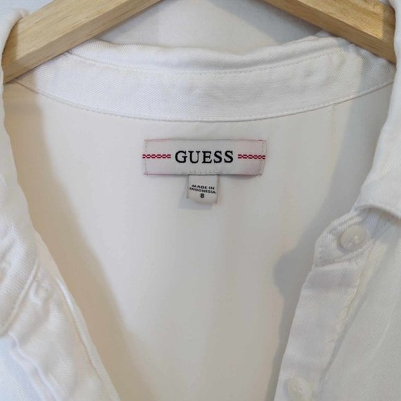 {Guess} Ilaria Cropped Wide-Leg Linen Jumpsuit - Picture 7 of 11